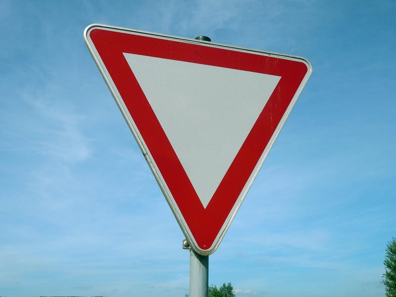 Road sign for safety